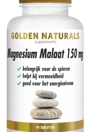 Golden Naturals Magnesium malaat vegan (90 Tabletten)