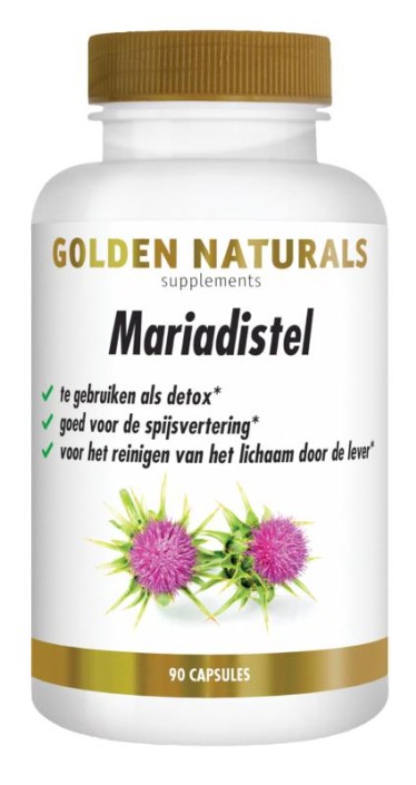 Golden Naturals Mariadistel (90 Vegetarische capsules)