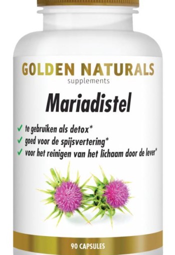 Golden Naturals Mariadistel (90 Vegetarische capsules)