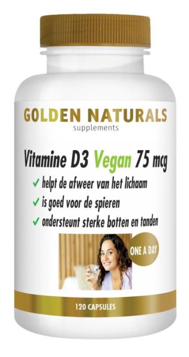 Golden Naturals Vitamine D3 75mcg vegan (120 Capsules)