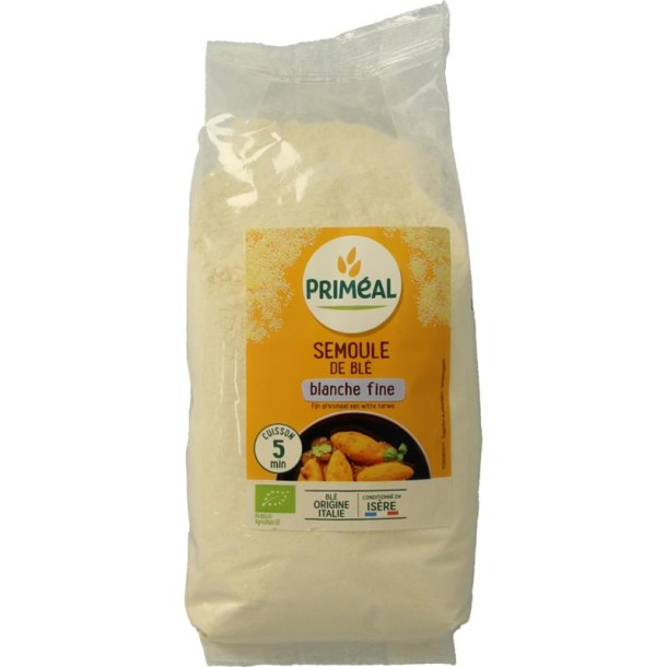 Primeal Griesmeel witte tarwe fijn bio (500 Gram)