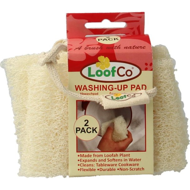 Loofco Afwas spons loofah bio (2 Stuks)