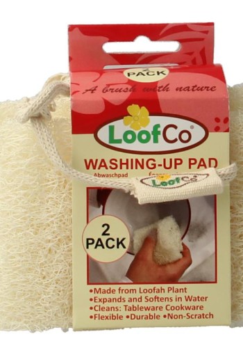 Loofco Afwas spons loofah bio (2 Stuks)
