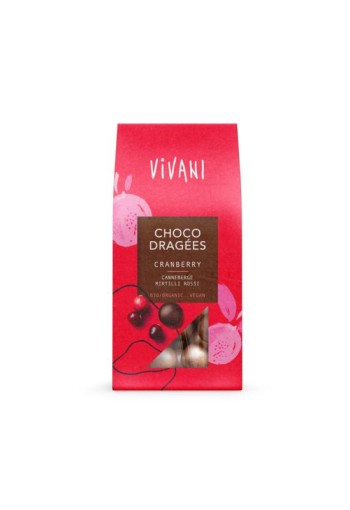 Vivani Choco dragees cranberry bio (75 Gram)