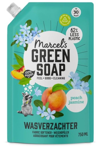 Marcel's GR Soap Wasverzachter perzik & jasmijn navulling (750 Milliliter)