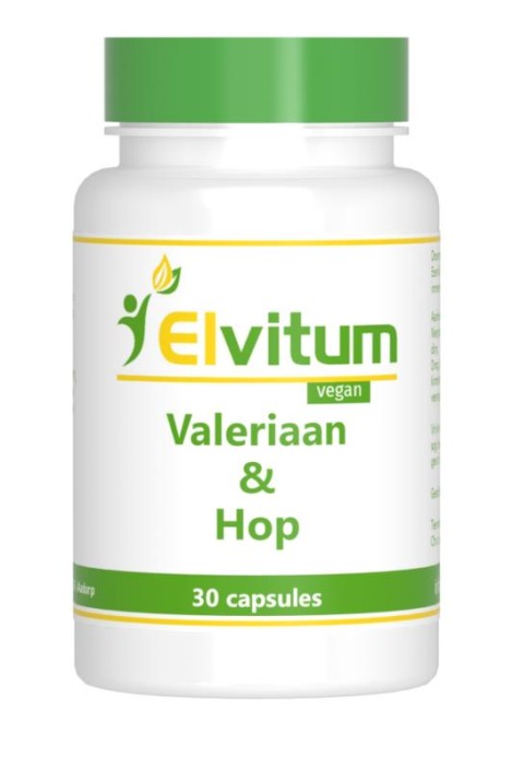 Elvitum Valeriaan en hop extract (30 Capsules)
