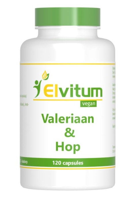 Elvitum Valeriaan en hop extract (120 Capsules)