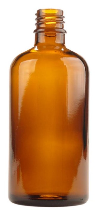 Helios Holland Flesje glas 100ml amber (24 Stuks)