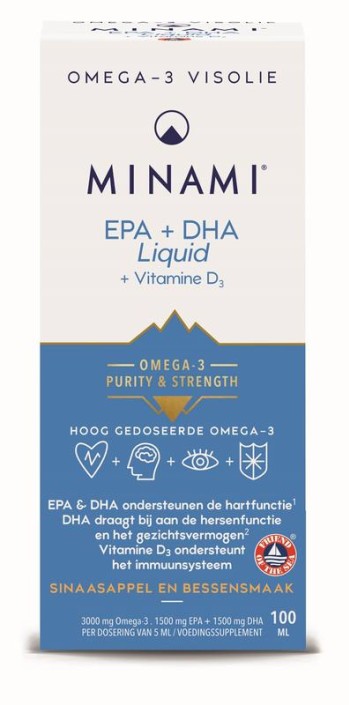Minami EPA + DHA Liquid vitamine D3 (100 Milliliter)