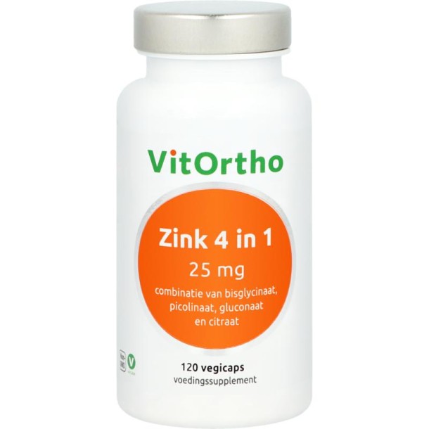 Vitortho Zink 4 in 1 (120 Vegetarische capsules)