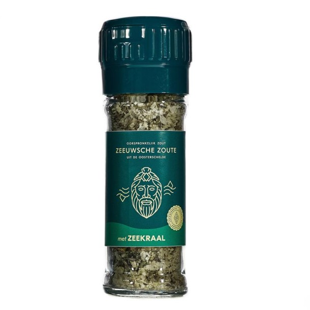 Zeeuwsche Zoute Zoutmolen zout met zeekraal (55 Gram)