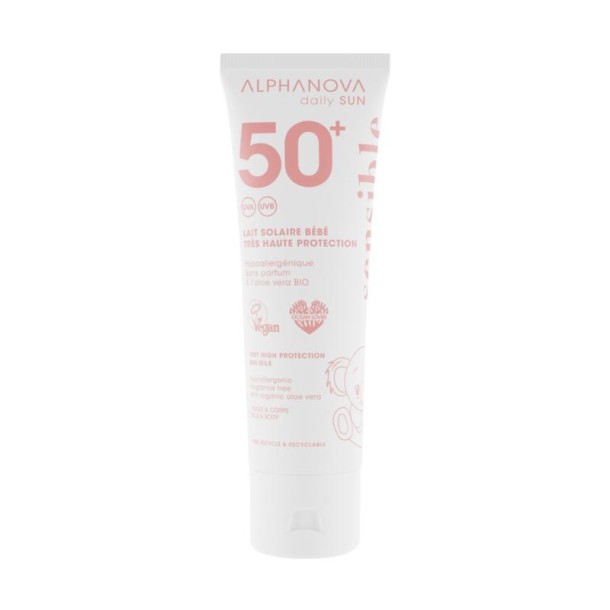 Alphanova Sun Baby sun milk sensitive bio SPF50+ (50 Milliliter)