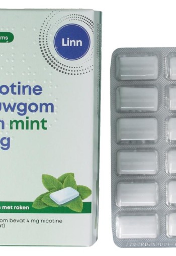 Linn Nicotine kauwgom 4mg mint (96 Stuks)