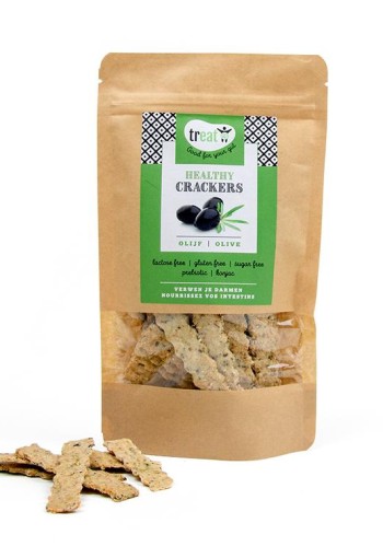 Treat Crackers olijf glutenvrij (80 Gram)
