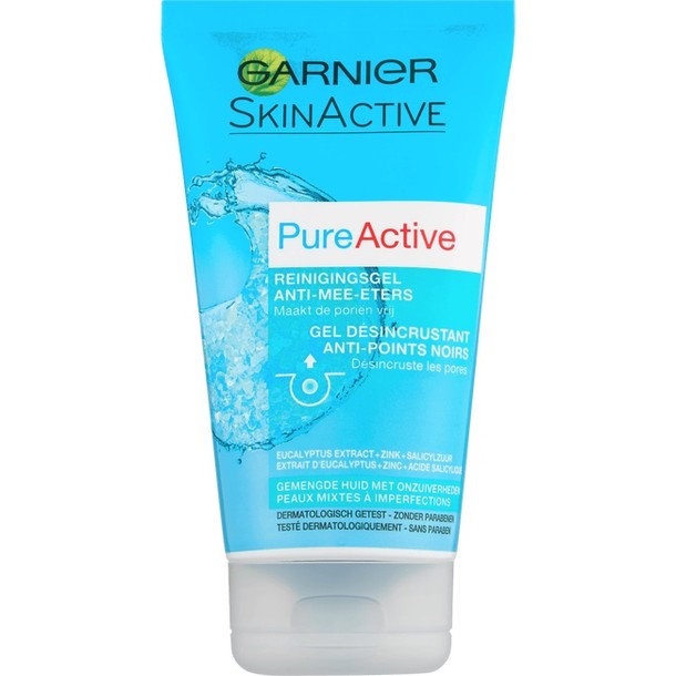 Garnier Skin Naturals Pure Active Reinigingsgel Anti-Mee-Eters 150 ml