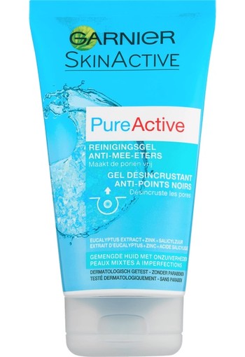 Garnier Skin Naturals Pure Active Reinigingsgel Anti-Mee-Eters 150 ml