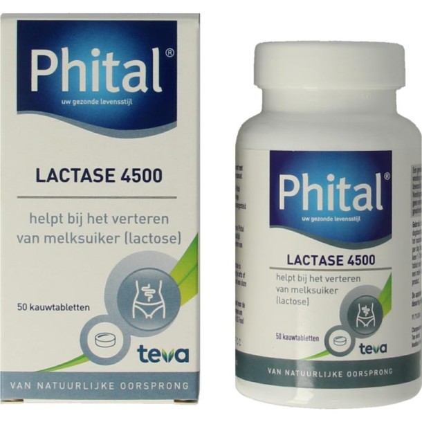 Phital Lactase 4500 (50 Kauwtabletten)