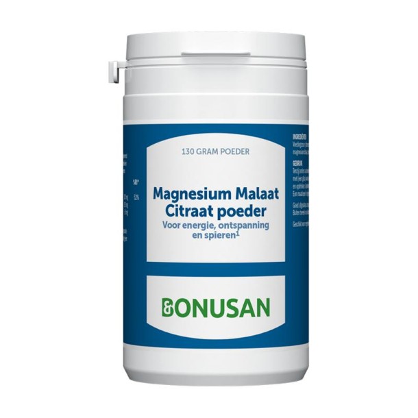 Bonusan Magnesium malaat citraat poeder (130 Gram)