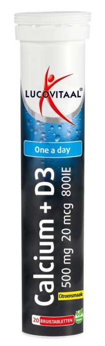 Lucovitaal Calcium + D3 citroen (20 Bruistabletten)