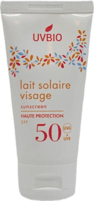 Uvbio Sunscreen face SPF50 bio (50 Milliliter)