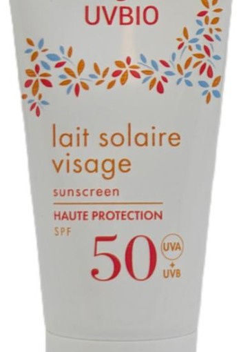 Uvbio Sunscreen face SPF50 bio (50 Milliliter)