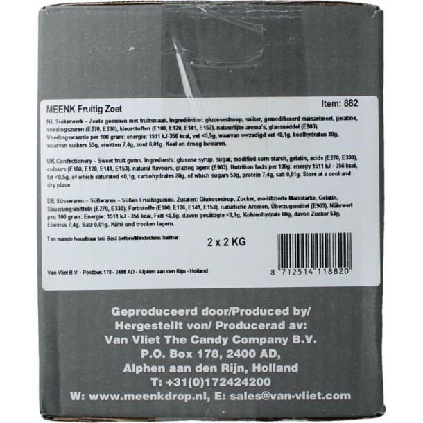Meenk Fruitig zoet winegums (4 Kilogram)
