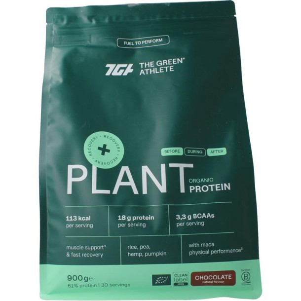 Green Athlete Plant protein choco bio (900 Gram)