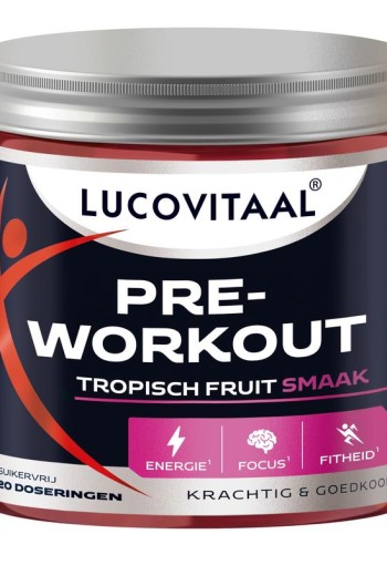 Lucovitaal Pre-workout tropisch fruit (200 Gram)