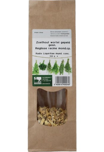 Marma Zoethoutwortel gepeld gesneden (100 Gram)