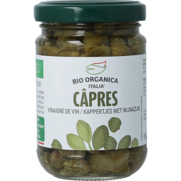 Bio Org Italia Kappertjes in azijn bio (140 Gram)