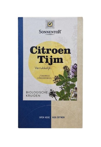 Sonnentor Citroen tijm thee bio (18 Zakjes)