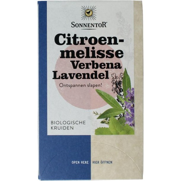 Sonnentor Citroenmelisse - verbena - lavendel bio (18 Zakjes)