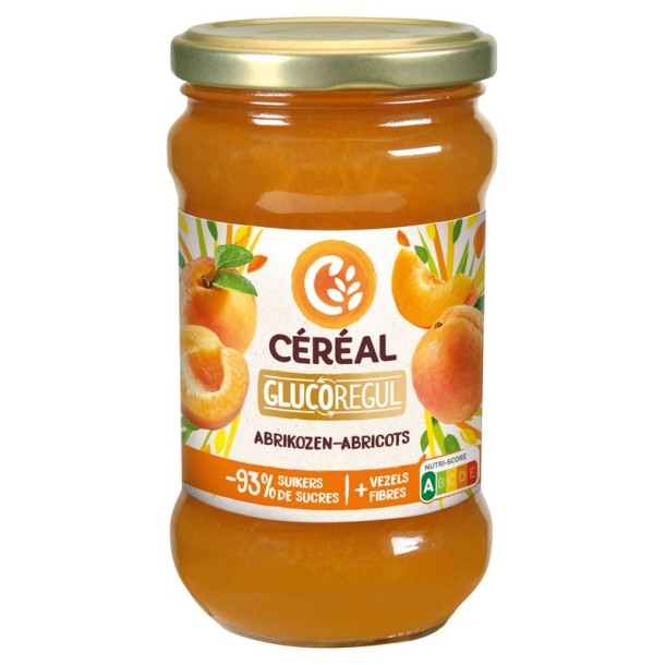 Cereal Abrikozenjam minder suikers (320 Gram)