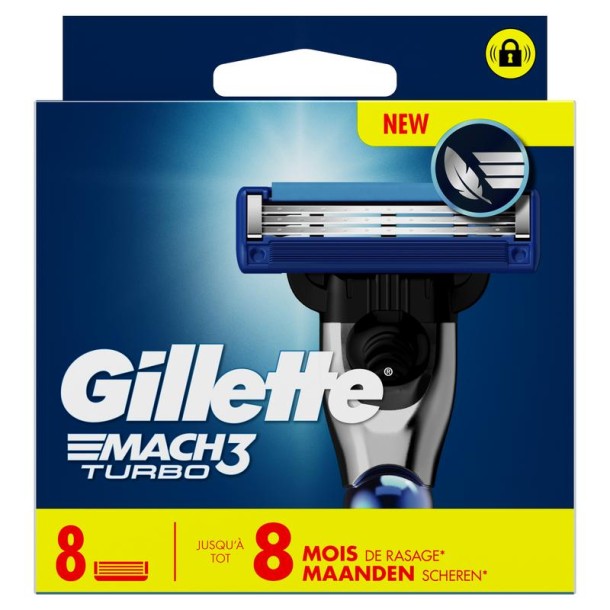 Gillette Mach 3 turbo blades (8 Stuks)