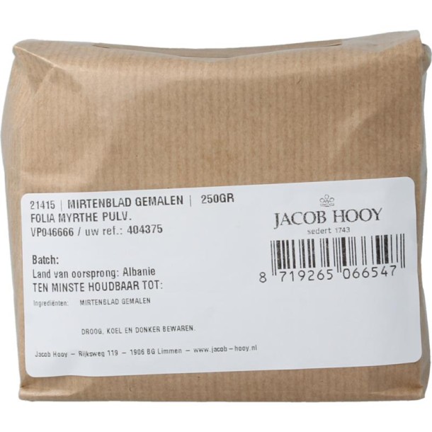 Jacob Hooy Mirtenblad gemalen (250 Gram)