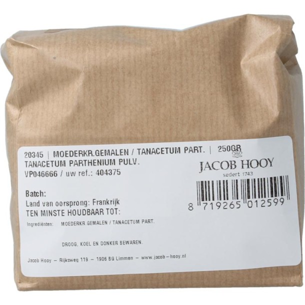 Jacob Hooy Moederkruid gemalen/tanacetum parthenium (250 Gram)