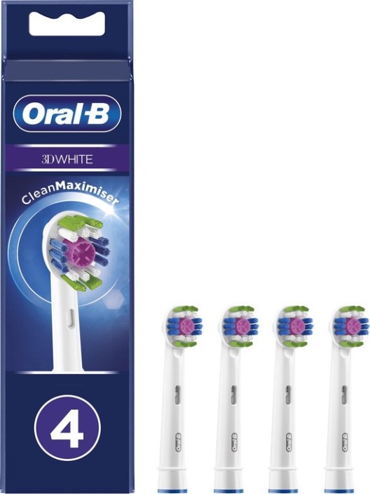 Oral-B 3D White Opzetborstels Wit - 4 Stuks