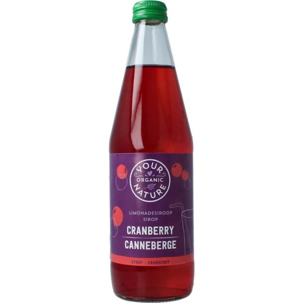 Your Organic Nat Limonadesiroop cranberry bio (500 Milliliter)