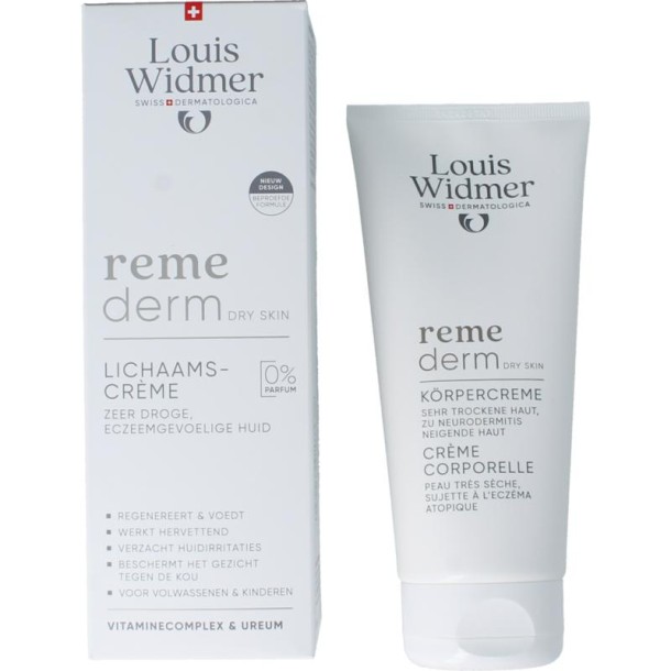 Louis Widmer Remederm Lichaamscreme Pot (ongeparfumeerd) 200 ml