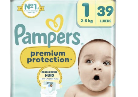 Pampers Premium Protection Luiers Maat 1 2-5 KG 39 Stuks