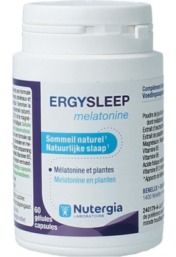 Nutergia Ergysleep melatonine (60 Capsules)