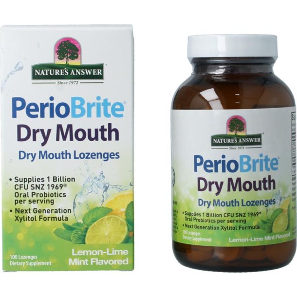 Natures Answer PerioBrite dry mouth lozenges (100 Zuigtabletten)