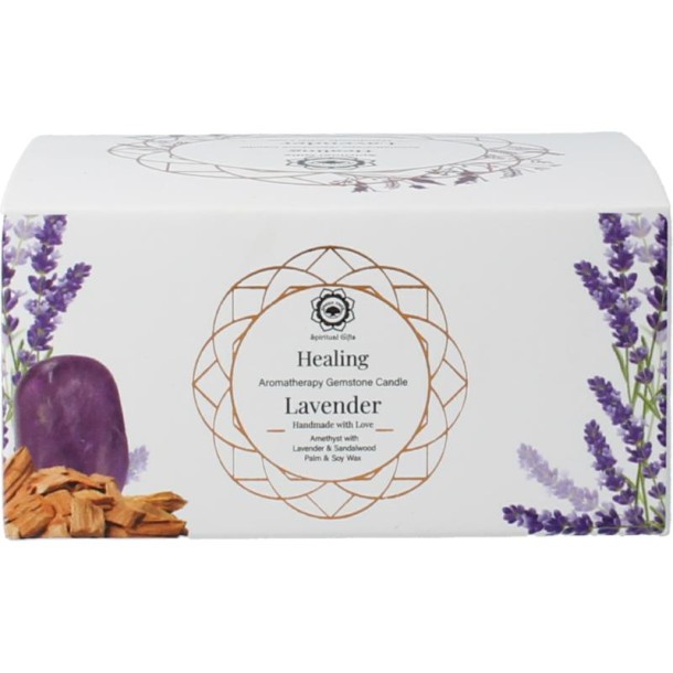 Green Tree Gemstone candle healing lavender (70 Gram)
