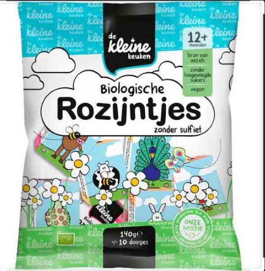 De Kleine Keuken Bio Rozijntjes Zonder Sulfiet