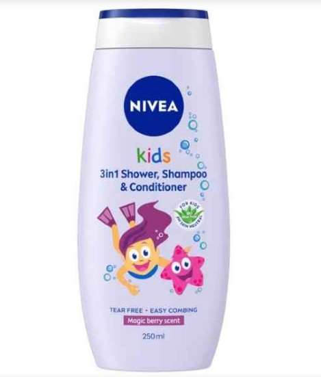 NIVEA Kids 3in1 Douchegel Shampoo & Conditioner Magic Berry Geur 250ML
