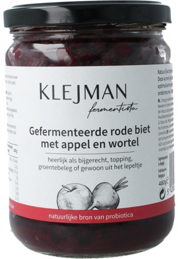 Klejman Gefermenteerde rode biet met wortel en appel (480 Gram)