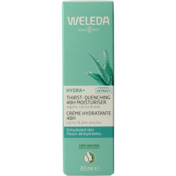 Weleda Hydra+ 48h gezichtscreme hydraterende 30 Milliliter