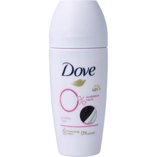 Dove Deodorant roller invisible care 0% (50 Milliliter)