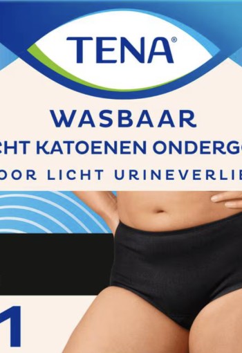Tena Wasbaar Ondergoed Zwart Maat L 1 stuk