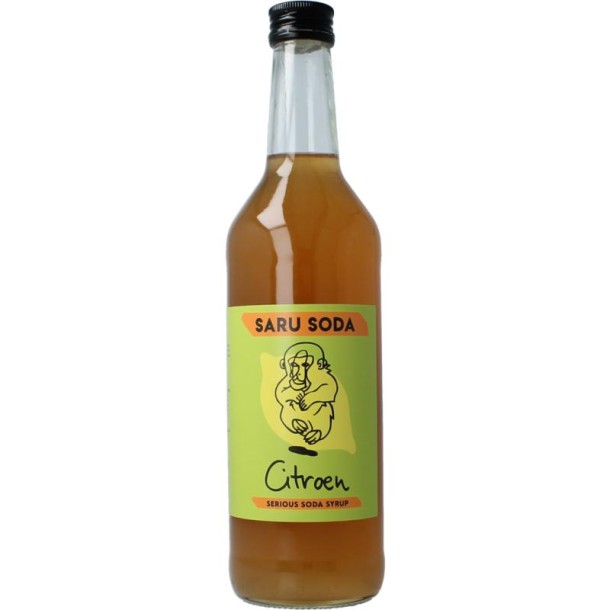 Saru Soda Siroop citroen bio demeter (500 Milliliter)